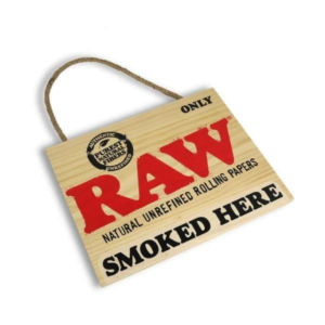 Targa in Legno “Smoked Here” RAW