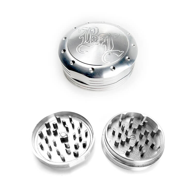 Grinder Black Leaf "Incisione Profonda" 2-Parti