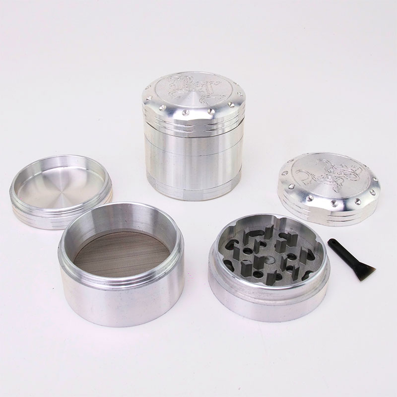 Grinder Black Leaf "Incisione Profonda" 4-Parti