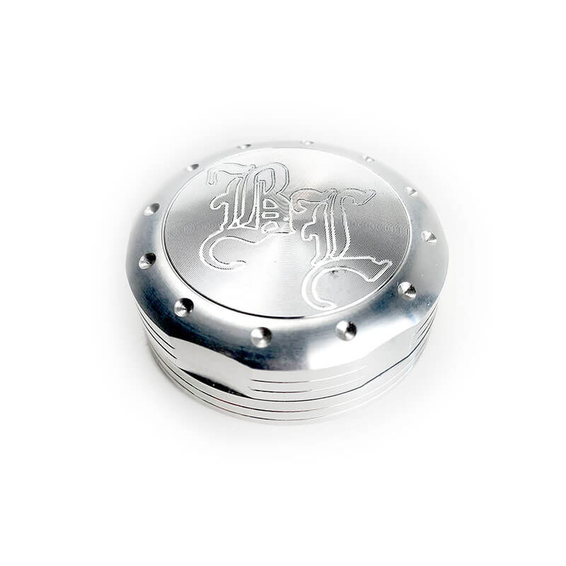 grinder-black-leaf-incisione-profonda-2-parti-logo Grinder Black Leaf "Incisione Profonda" 2-Parti Logo