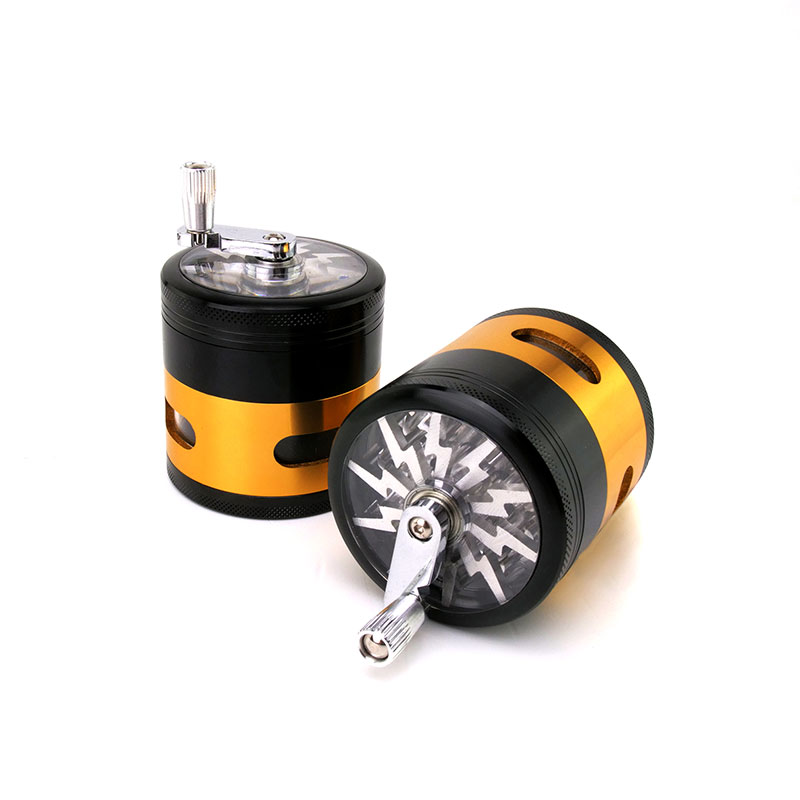 grinder-con-vetro-e-manovella-nero-e-oro Grinder con Vetro e Manovella, Nero & Oro