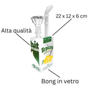 Bong in Vetro Succo d'Arancia 19 cm Specifiche Prodotto