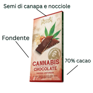Cioccolato Fondente 70% con Semi di Canapa e Nocciole Original Amsterdam Specifiche Prodotto