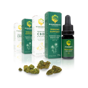 Gocce 7% CBD + Vitamine D, B12 & E Premium Biomondus, Gocce Disponibili