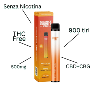 Vaporizzatore Usa e Getta Mango Ice Orange County CBD Specifiche Prodotto