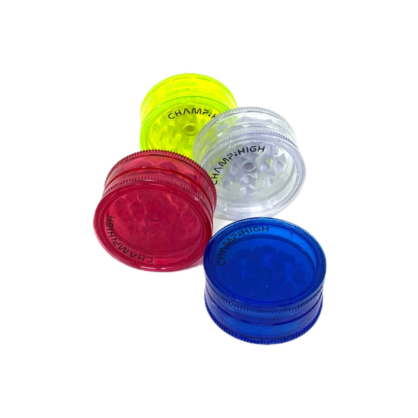 Mini Grinder in Plastica Champ High 3 Parti 42 mm Colori Disponibili