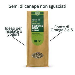 Semi di Canapa Hannah Biz 250g Specifiche Prodotto