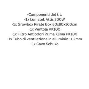 Set Growbox 200W Lumatek LED Specifiche Prodotto