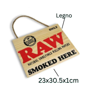 Specifikacije drvenog znaka RAW “Ovdje se puši” Dimenzije
