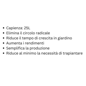 Vaso AirPot 25L Specifiche Prodotto