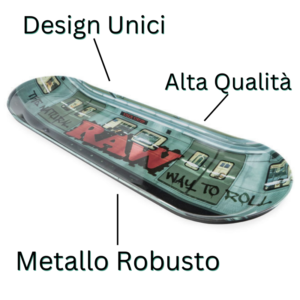 Vassoio per Rollare a Forma di Skate “Graffiti” RAW Specifiche