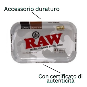 Vassoio Grande Arctic Camouflage RAW Specifiche